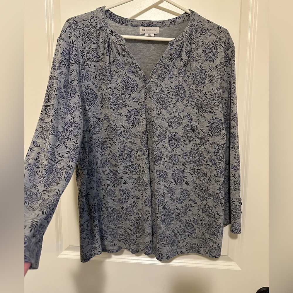Liz Claiborne Long Sleeve Paisley Shirt